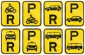 Collection of Regulatory Road Signs Used in Botswana Royalty Free Stock Photo