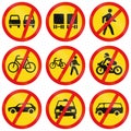 Collection of Regulatory Road Signs Used in Botswana Royalty Free Stock Photo