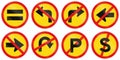 Collection of Regulatory Road Signs Used in Botswana Royalty Free Stock Photo