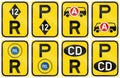 Collection of Regulatory Road Signs Used in Botswana Royalty Free Stock Photo