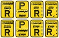 Collection of Regulatory Road Signs Used in Botswana Royalty Free Stock Photo