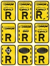 Collection of Regulatory Road Signs Used in Botswana Royalty Free Stock Photo