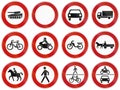 Collection of regulatory signs prohibiting entry for vehicles in Germany.