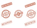 Collection of Renewed Rubber Stamps and Seals Royalty Free Stock Photo