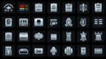 Collection of Retro Computer Interface Icons and Symbols for Design Royalty Free Stock Photo