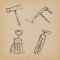 Collection of retro corkscrews