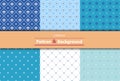 Collection of Retro different vector seamless patterns tiling Royalty Free Stock Photo