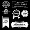 Collection of retro labels with retro vintage styled design