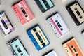 Collection of Retro Music Audio Cassette Tape 80s Royalty Free Stock Photo