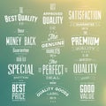 Collection of Retro Premium Quality Labels