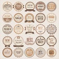 Collection of retro vintage badges and labels Royalty Free Stock Photo