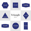 Collection Rhombus and Triangle shape cards Royalty Free Stock Photo
