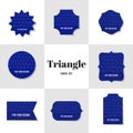 Collection Rhombus and Triangle shape cards Royalty Free Stock Photo