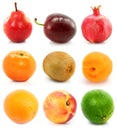 Collection of ripe fruit isolated
