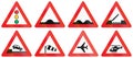 Collection of Road Signs Used in Denmark Royalty Free Stock Photo