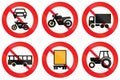 Collection of Road Signs Used in Denmark Royalty Free Stock Photo