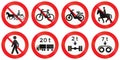 Collection of Road Signs Used in Denmark Royalty Free Stock Photo