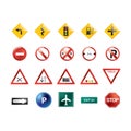 collection of road signs. Vector illustration decorative design Royalty Free Stock Photo