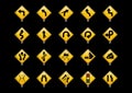 Collection of road signs. Vector illustration decorative design Royalty Free Stock Photo