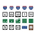 Collection of road signs. Vector illustration decorative design Royalty Free Stock Photo