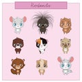 Collection of rodents Royalty Free Stock Photo