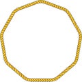 Collection of round outline decorative rope border frames