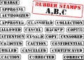 Collection of rubber stamp ABC Royalty Free Stock Photo