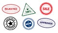 Collection of rubber stamps Royalty Free Stock Photo