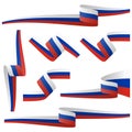 collection of russian country flag banners