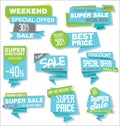 Collection of sale discount and promotion banners and labels Royalty Free Stock Photo