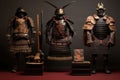 collection of samurai armor elements
