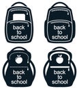 vector collection of school backpack icons