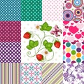 Collection seamless colorful patterns