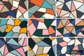 Collection of seamless colorful polygonal geometric patterns. Multicolor fashion abstract backgrounds. Mosaic bright Royalty Free Stock Photo