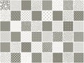 Collection of seamless geometric patterns. Minimalistic unusual set of simple backgrounds. Trendy monochrome textile
