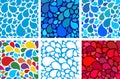 Collection Seamless pattern drops. Vector blue drops Royalty Free Stock Photo