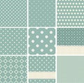 Collection of seamless polka dots pattern Royalty Free Stock Photo