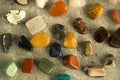 Collection of Semi Precious Gem Stones Royalty Free Stock Photo