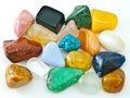 Collection of semiprecious gems Royalty Free Stock Photo