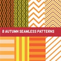 Collection set of Autumn seamless patterns