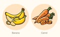 Banana and carrot