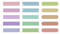 collection set of cute colorful masking tape, banner decoration, ribbon for the planner, journal, notepad, memo, and reminder.