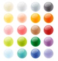 Collection set of glossy colorful button element Royalty Free Stock Photo