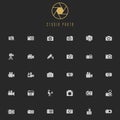 Collection set icons photo pack, in 