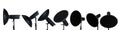 Collection set of professional studio lighting equipment Royalty Free Stock Photo