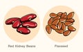 Red kidney beans and Flaxseeds