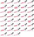Collection set of rubber stamp for business Royalty Free Stock Photo
