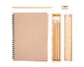 Collection set of stationery Royalty Free Stock Photo
