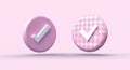 A collection of shiny red crosses and green checkmarks on a clear background, perfect for user interface design