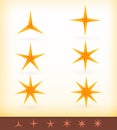 Collection of shiny vector golden stars